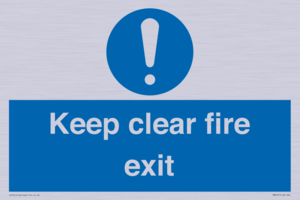 Keep Clear Fire Exit